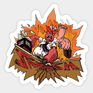 Desk Smash Sticker